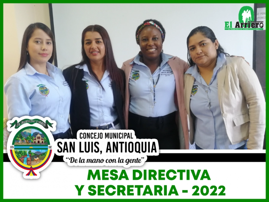 Mesa Directiva 2022, del Honorable Concejo Municipal