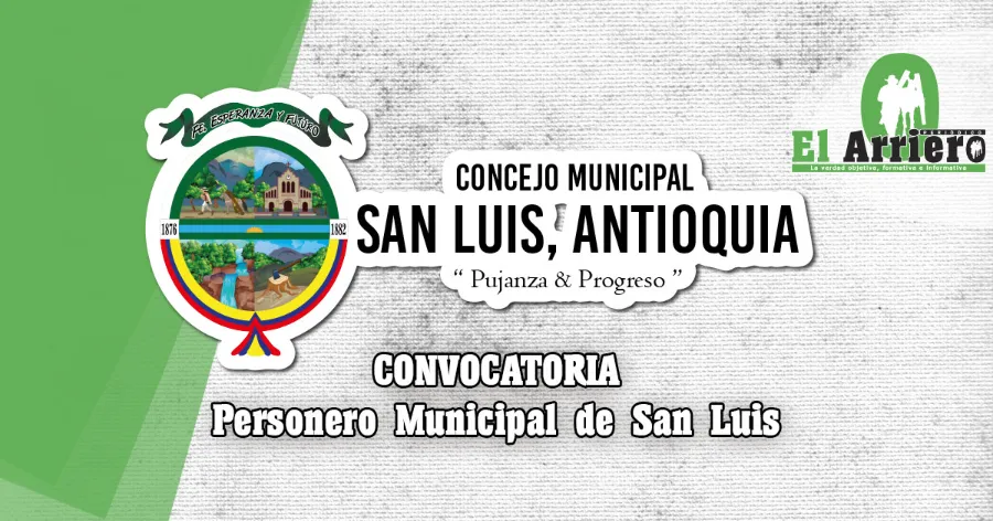 Convocatoria Personero Municipal de San Luis